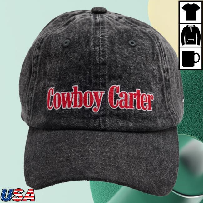 Beyonce Merch Store Cowboy Carter Grey Denim trucker hat