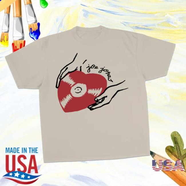Limited Joe Jonas Merch Store Heart Record Tee - Red Crewneck Sweatshirt