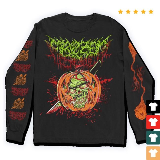 Original Frozen Soul Merch Store Pumpkin Skull Long Sleeve Black t-shirt, hoodie, tank top, sweater and long sleeve t-shirt