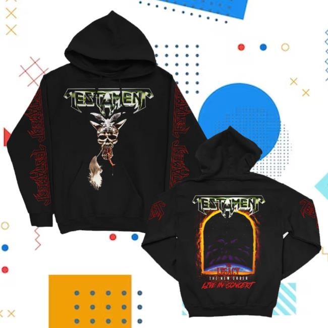 Testament Legions Merch The Legacy Tno Pullover Hoodie Black Crewneck Sweatshirt