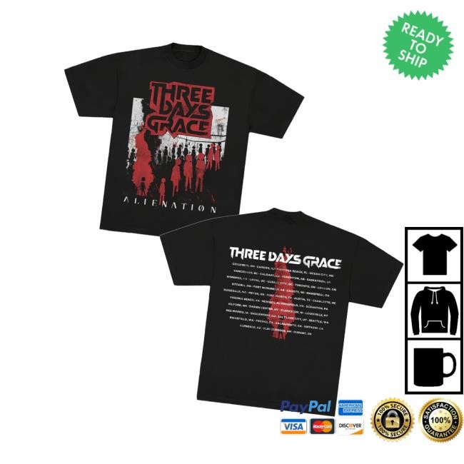 Threedaysgrace Merch Alienation 2025 Tour Classic Shirt