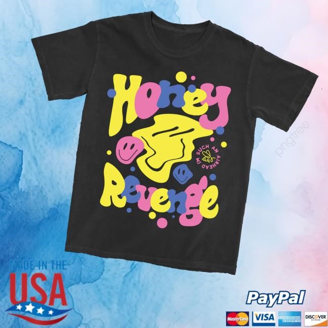 Honey Revenge Smiley Black Tee Shirt