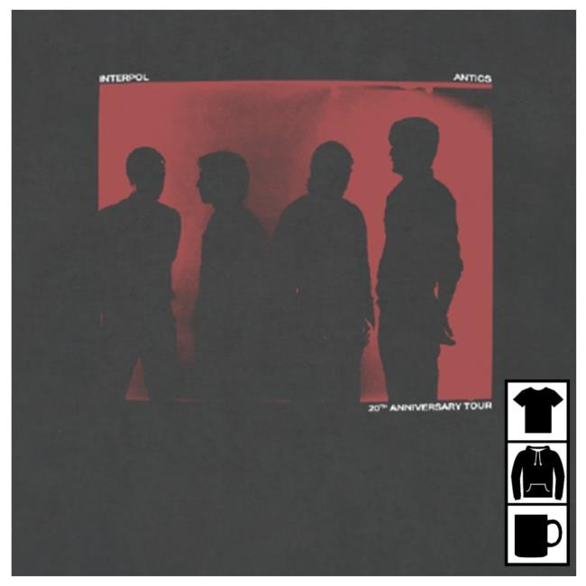 Interpol Nyc Merch Antics 20Th Anniversary Tour Short Sleeve Tee