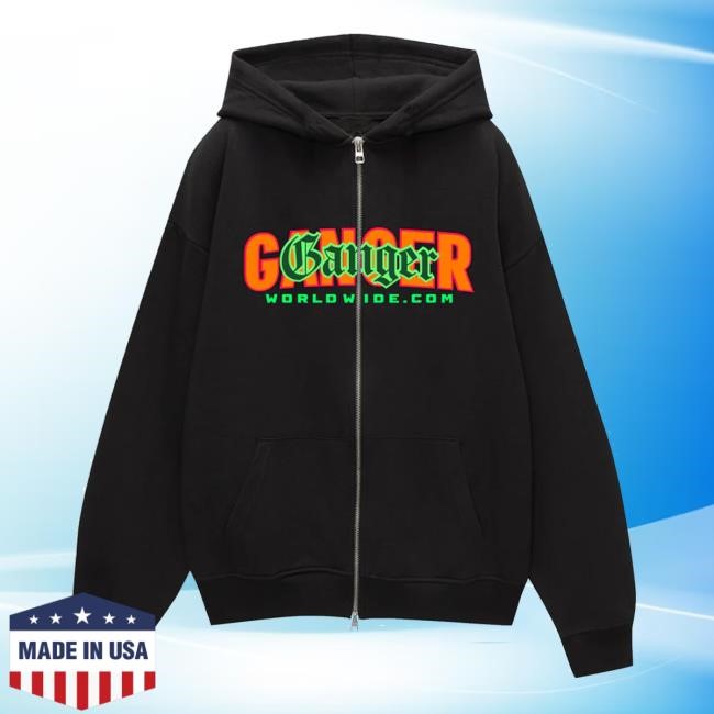 Official Gang Worldwide Merch Gangerworldwide.Com Zip-Up Shirt