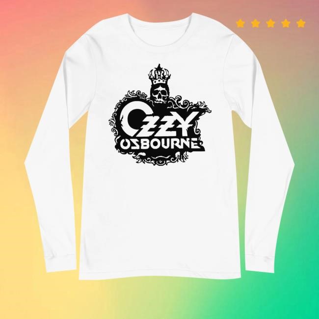Apocalypsevinyl Merch Store Ozzy Osbourne - Gilded Logo Long Sleeve Shirt