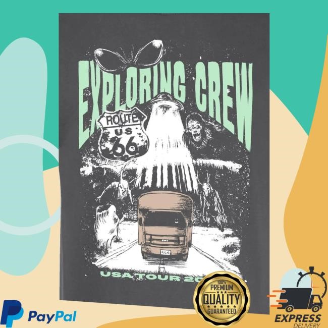 Exploring Crew Merch Store Shop Exploring Bus Usa Tour 2024 T-Shirt