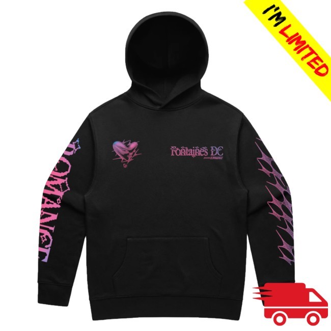 Fontaines Dc Store Merch Romance Tracklist Black Hoodie Sweatshirt