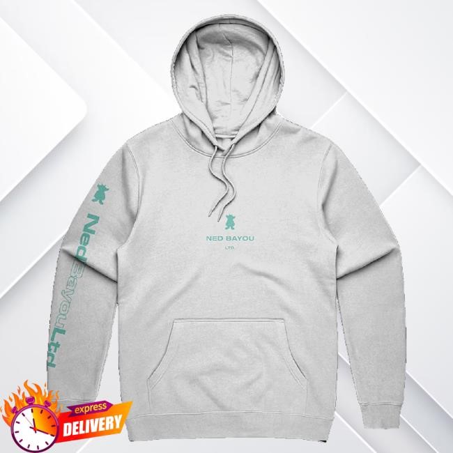 Official Ned Bayou Merch Outline Hoodie (White)