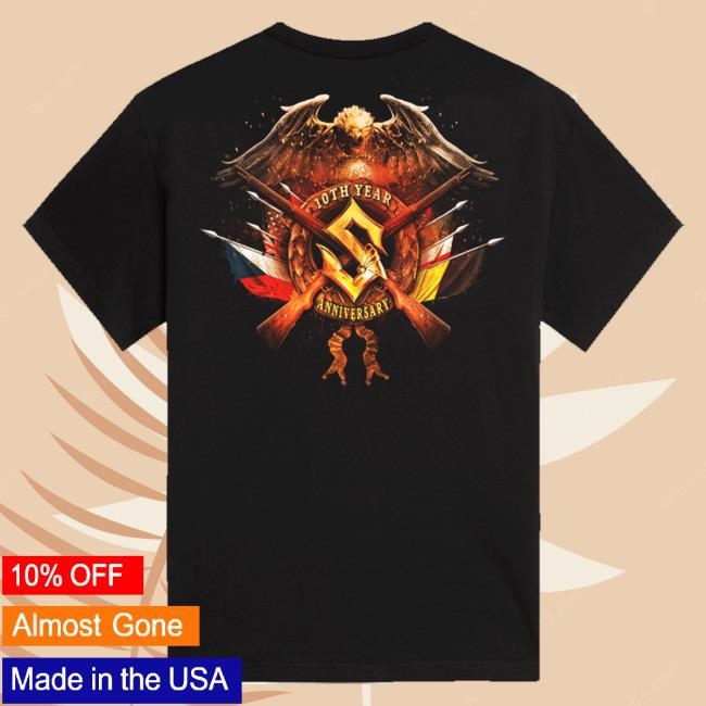 Sabaton Merch Store Limited Heroes 10Th Year Anniversary Tee Shirt