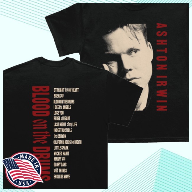 Ashton Irwin Store Merch Blood On The Drums Tracklist New Shirt
