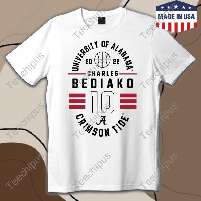 University Of Alabama 2022 Charles Bediako 10 Crimson Tide Long Sleeve Tee