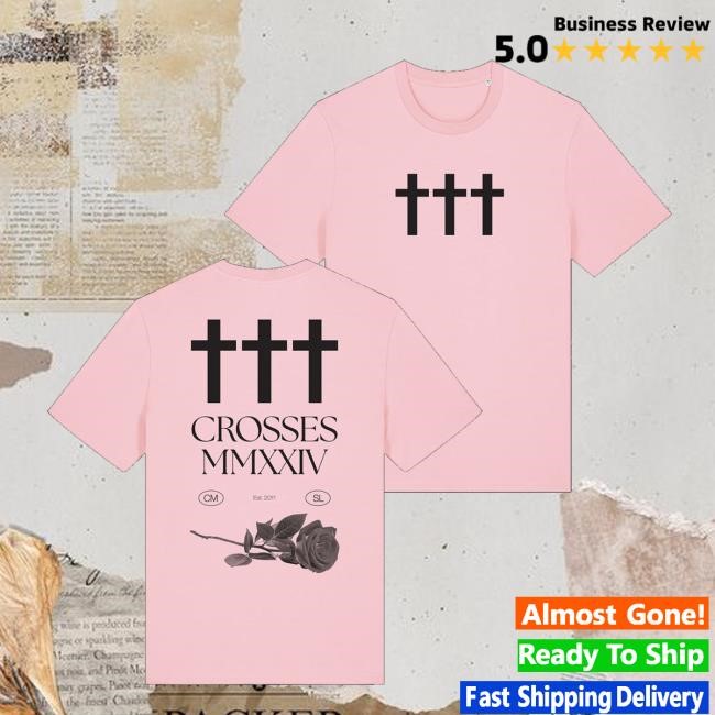 Crossescult Merch Store ††† Mmxxiv Pink Hoodie