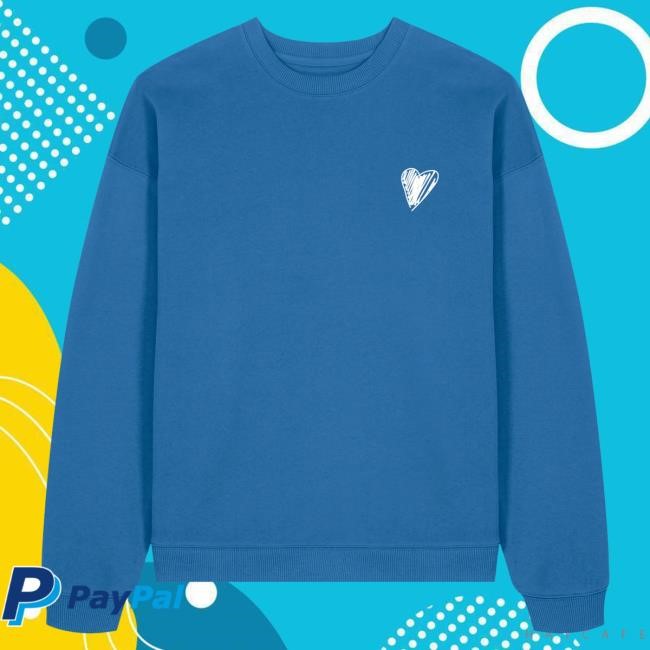 Trending Levent Geiger Merch Shop Levent Geiger Heart Crewneck Blue Crewneck Sweatshirt
