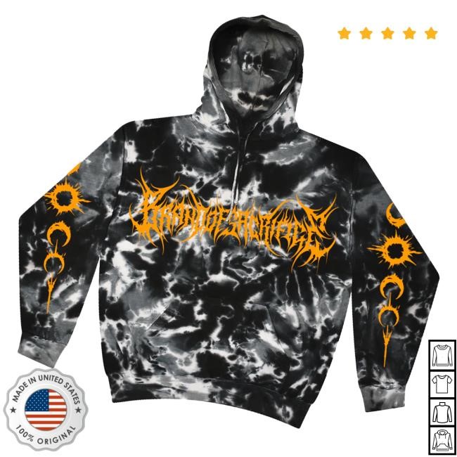 Official Brand Of Sacrifice Merch Murder Multi-Black Tie Dye Crewneck Sweatshirt